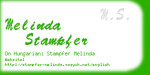 melinda stampfer business card